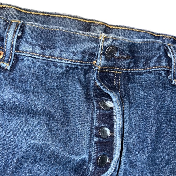 Levi’s 501 Dark Wash Button Fly Jeans Men’s Size W40 L34 - Picture 6 of 7